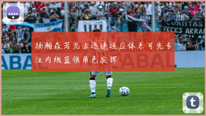 杨瀚森若无法迅速适应体系可先专注内线蓝领角色发挥